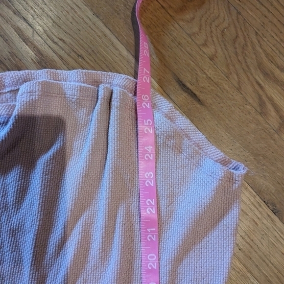 Free People‎ We the Free Medium Pale Pink Thermal V-Neck w/ Decorative Sleeves - Picture 11 of 11